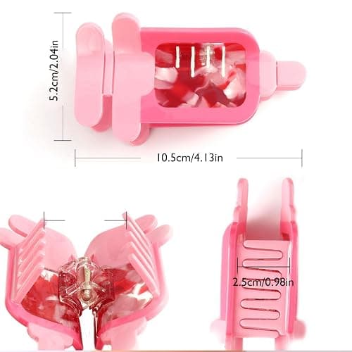 Large Pink Syringe Design Hair Claw Clip for Women Girls Gift Birthday 4.13 x 2.04 inches, Acetate Material thumbnail 2