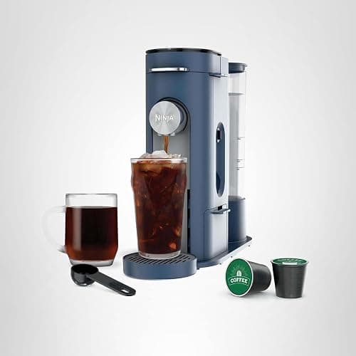 Ninja Pods & Grounds Single-Serve Coffee Maker, K-Cup Pod Compatible, 56-oz. Reservoir, 6-oz. Cup to 24-oz. Travel Mug Brew Sizes, Iced Coffee Maker, Navy, PB041NV thumbnail 9