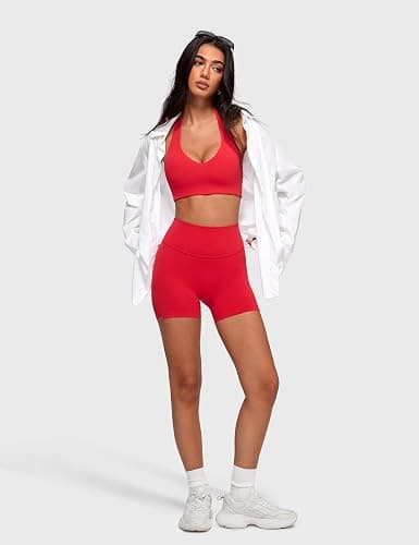 INGIA No Front Seam Biker Shorts 4''/ 6'' | High Waist, Running, Spandex, Yoga, Gym, Workouts Shorts, for Women thumbnail 6