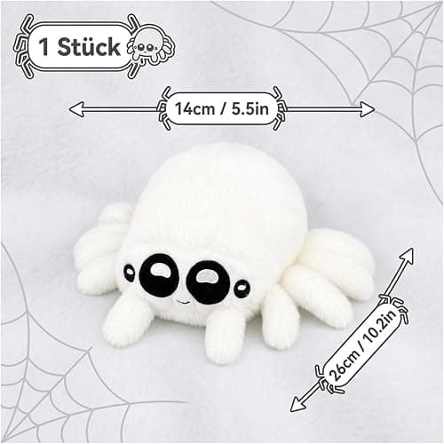 1 Stück Spider Noir Kuscheltier, Superhelden Plüschtier in 20 cm Größe, Weiches Stofftier als Deko-Objekt und Sammlerstück, Ideal für Halloween Dekoration und Wohnaccessoire thumbnail 3