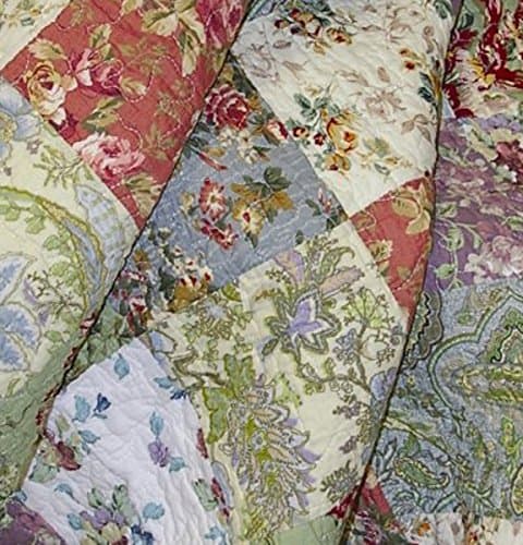 Greenland Home Blooming Prairie Quilted Patchwork Throw thumbnail 7