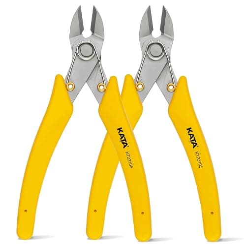 KATA 2Pack Micro Wire Cutters For Electronics Flush cutters, 6 Inch Precision Micro Cutters for Cut Precision Electronics, Jewelry, Soft Copper Wire, Cables - Image 1