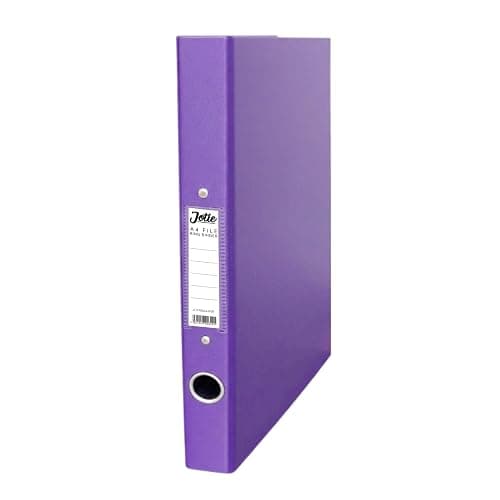 Jotie A4 Ring Binder Folder, Durable 2 Ring A4 Binder for Files & Documents, 40mm Spine, 250 Sheet Capacity, Thumb Hole & Spine Label, Office School File Storage, Purple, Pack of 1 - Image 1