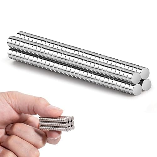 rhinocats 60 pcs Small Magnets, Round Mini Magnet Multi-Use for Nail Clippers, Refrigerator, Miniatures, Hobbies, Crafts and Science, Tiny Size：5mm x 3mm(DxH) - Image 1