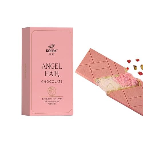 Angel Hair & Mini Dubai Chocolate Bar – Dubai Chocolate Pistachio 1.43 lb (Pack of 24) + Chocolat Cotton Candy Bar 170g (5.9 oz) – Luxury Assorted Sweets with Strawberry & Pistachio – Holiday, Birthday, Celebration Treat (1-Pack) thumbnail 3