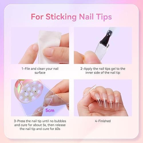 Makartt UV LED Nail Lamp - Gooseneck UV Light for Nails Cordless Rechargeable USB 39W Dryer LED Lamp with Auto Sensor 4 Timer Settings Fast Curing for Nail Art Polish (Glazed Pink) thumbnail 9