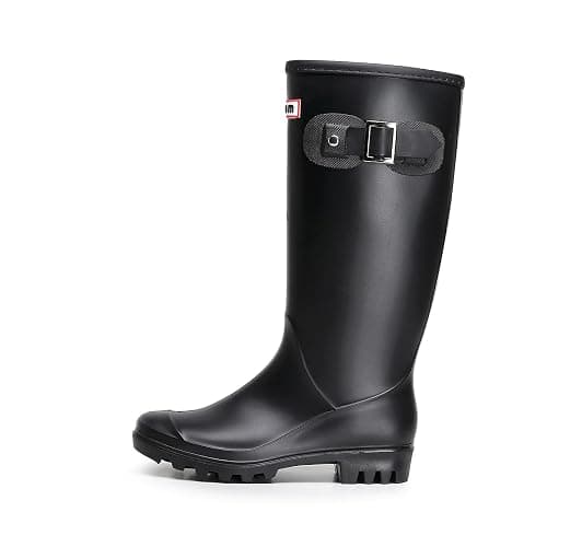Rain Boots for Women, Waterproof Garden Shoes Womens Rubber Boots, Non-Slip Knee-high Rainboots for Ladies, Lightweight Women Work Tall Fishing Boots, Fashion Mid-Calf Rain Shoes for Outdoor thumbnail 4