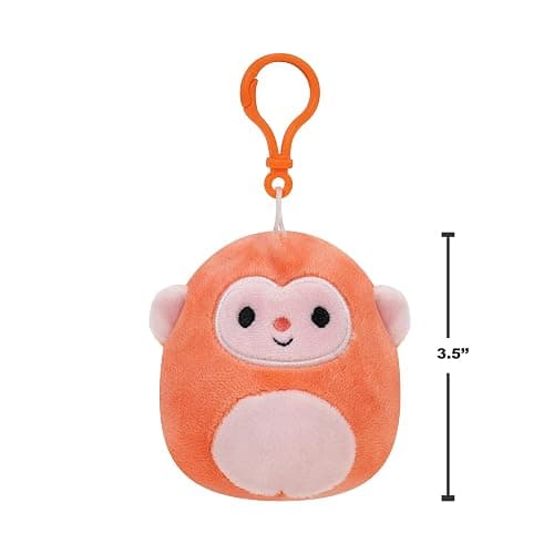 Squishmallows Original Elton Peach Monkey 3-Pack: 8-Inch, 5-Inch & 3.5-Inch Clip-On Plush - Little Ultrasoft Official Jazwares Plush thumbnail 5