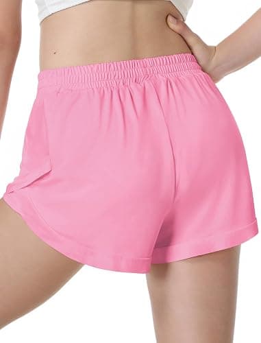 EXARUS Girls Athletic Shorts Sport Workout Track Cheer Youth Running Gym Active 2 in 1 Dolphin for Kids Tween 6-14Y thumbnail 5