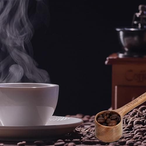 4 Pack Coffee Acacia Wooden Scoop Wooden Measuring Scoops for Canisters Jars 15ml 1 Tablespoon Small Coffee Scoop Acacia Woodens Measuring Spoons Home Kitchen Accessories for Beans Sugar Tea Bath Salt thumbnail 6