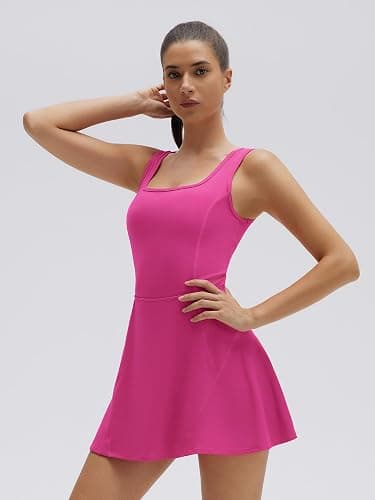 SUUKSESS Tennis Dress with Shorts Underneath Easy Peasy Athletic Dress for Women Golf Workout Active Dresses thumbnail 5