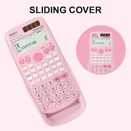 Scientific Calculators, IPEROT Pink Scientific Calculator 417 Function, Desktop Math Solar Calculators School Supplies Suitable for High School and College Students Algebra and Other Math Textbooks thumbnail 7