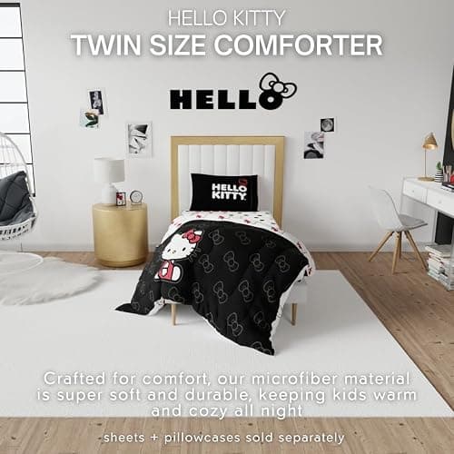 Collectibles Hello Kitty Bedding Super Soft Cozy Microfiber Reversible Comforter, Twin, (Officially Licensed Product) by Franco | Bedding, Super Soft, Cozy, Twin, Officially Licensed Product thumbnail 2
