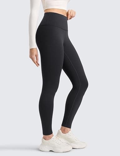CRZ YOGA Matte Fleece Lined Leggings 28'' - Thermal Casual Lounge Workout Womens Yoga Full Length Pants Winter Warm thumbnail 5