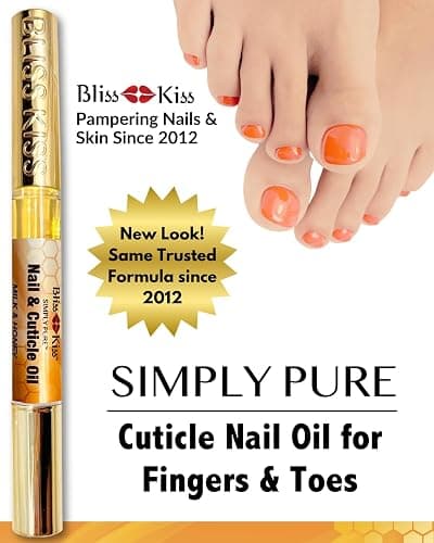 Bliss Kiss | 1 Milk & Honey | Nail Oil Cuticle Pen w/Vitamin E & Jojoba⏤Nail Strengthener Nail Growth Serum for Brittle Peeling Breaking Thin Nails thumbnail 7