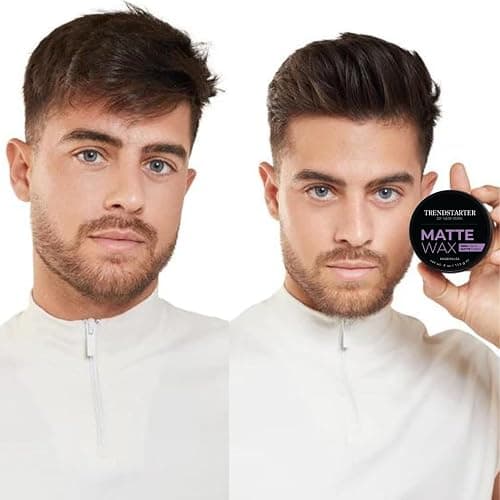 TRENDSTARTER - MATTE WAX (4oz) - Firm Hold - Matte Finish - Water Based All-Day Hold Hair Styling Pomade – Flake-Free Styling Wax for All Hair Types thumbnail 2