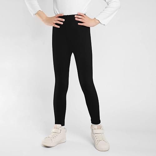BOOPH Girls Leggings Full Length Stretchy Pants Cotton Kids Footless 2-14 Years thumbnail 3