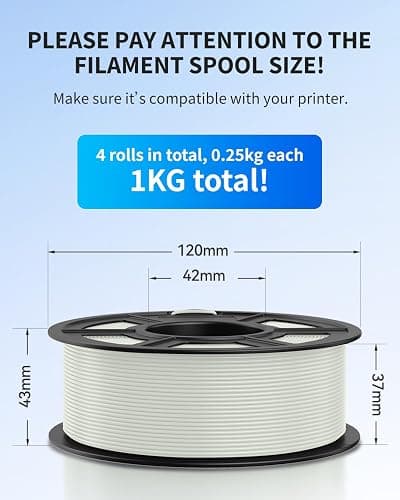 JAYO 3D Printer Filament Bundle, Glow in The Dark PLA Filament 1.75mm, 250g Spool, 4 Rolls, 1kg in Total, Luminous Green, Blue and Red, White thumbnail 2