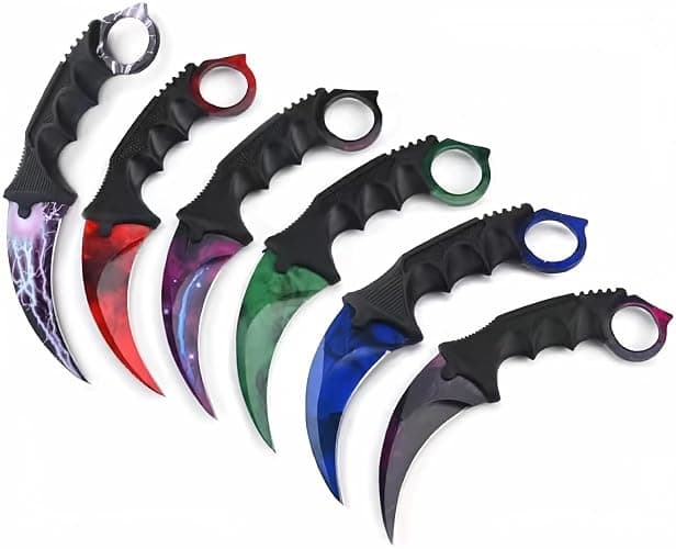 Fixed Blade Camping Knife, Stainless Steel Traning Outdoor Multi Tool, Practice Survival Pocket Knives, Hiking, Fishing, 1 PCS Knife, Random Color - Image 1