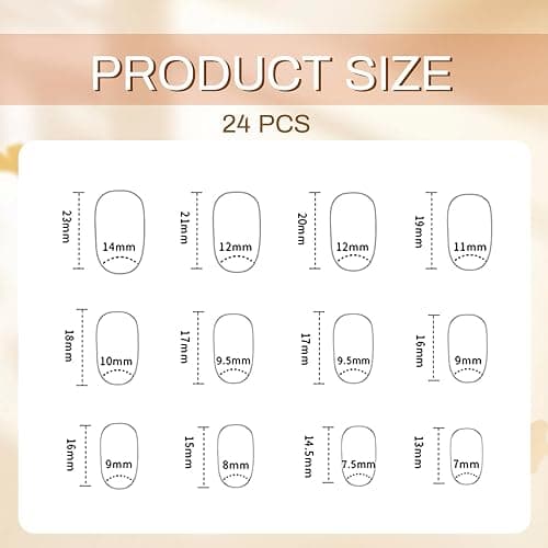 GlamRays 24 Stück Press On Nails Mandel 3D Legierung Kreuz Design Schwarz Französische Spitze Mittel Mit Design Passgenau Acryl Falscher Nagel Set thumbnail 2