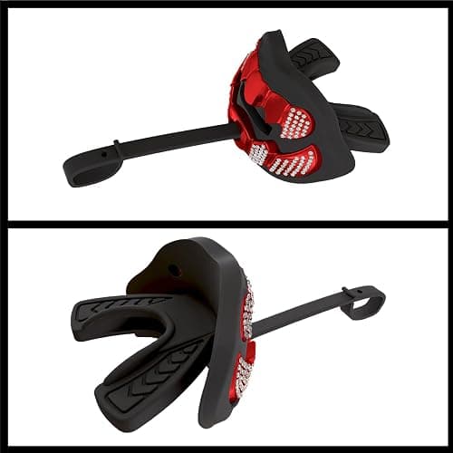LeCool Football Mouth Guard with Connected Strap- 3D Beast Chrome Adult and Youth Mouth Guard-Mouth Piece for Sports for Maximum Air Flow and Teeth Protection thumbnail 7