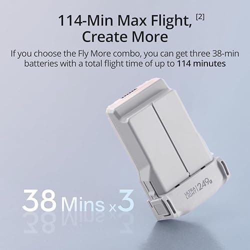 DJI Mini 3 Fly More Combo (DJI RC), Drones with Camera for Adults 4K, 3 Batteries for 114-min Flight Time, Vertical Shooting, 32800ft (10km) Video Transmission, Lightweight Mini Drone for Beginners thumbnail 4