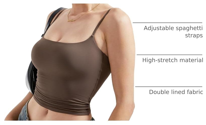 SUUKSESS Women Double Line Square Neck Tank Top Summer Y2K Going Out Basic Cami Shirt thumbnail 4