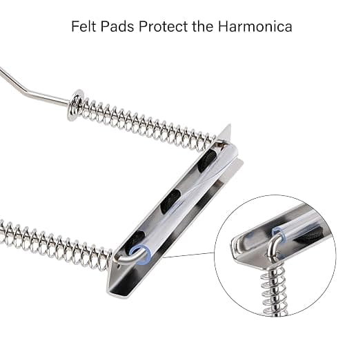 EASTROCK Harmonica Holder,10 Hole Professional Harmonica Holder Neck,Anti-Scratch Adjustable Harmonica Neck Brace,Hands-Free During the Performance thumbnail 5