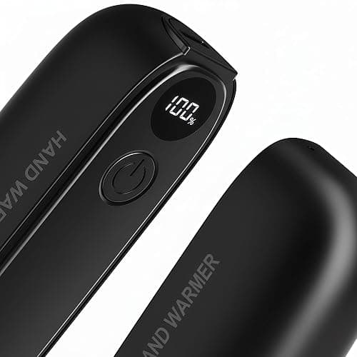2 in 1 Magnetic Hand Warmers, Portable Rechargeable Pocket Heater, 45-60℃ 3-Level Adjustable with Digital Display, Skin- Friendly, Aluminum Alloy Inner Case for Outdoor Camping thumbnail 7