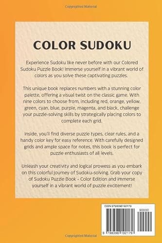Color Sudoku: A Fresh Twist on Classic Sudoku Puzzles, Book 1 thumbnail 2