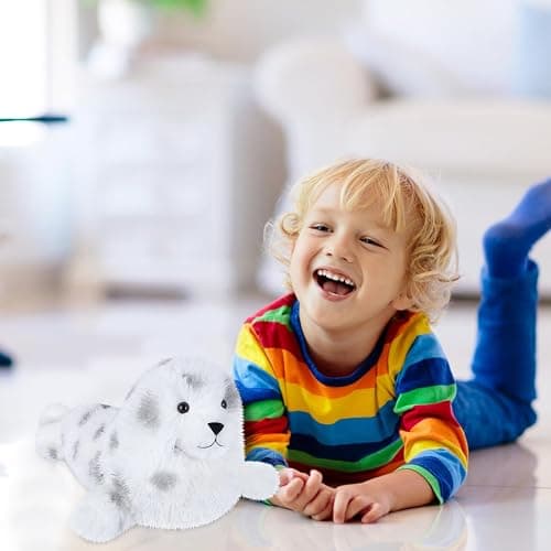 SuzziPals Heatable and Coolable Seal Stuffed Animals，Microwavable Stuffed Animal Heating Pads for Soothing & Relaxation, Lavender Chubby Seal Plushie for Easing Fatigue, Seals Gifts for Kids Aldults thumbnail 6
