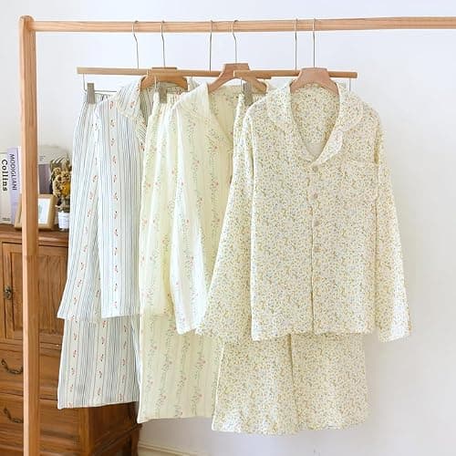 Vhitler Linen Set Coquette Womens Pajamas Set Summer Lounge Sets for Women Old Money Aesthetic thumbnail 2