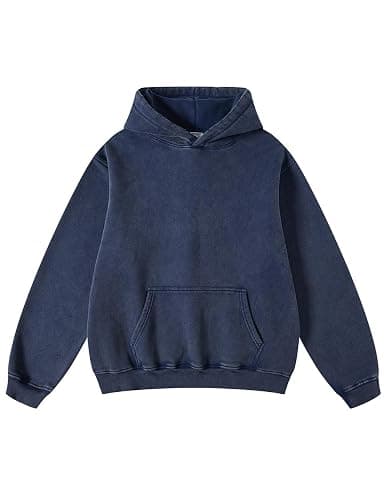 FAIABLE Womens Oversized Hoodie Couples Heavyweight Hoodies Vintage Acid Wash Hoodie Cotton Fleece Hoodies for Women - Image 1