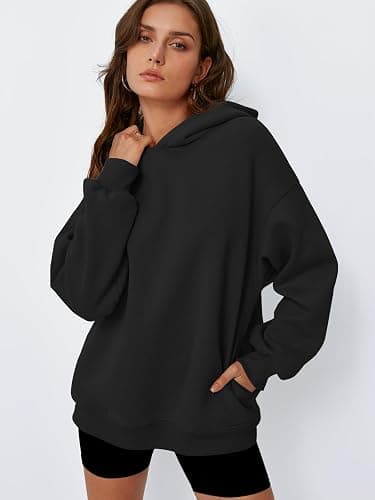 Trendy Queen Womens Oversized Hoodies Comfy Sweatshirts Fall Fashion 2025 Outfits Casual Tops Fleece Clothes with Pockets thumbnail 2