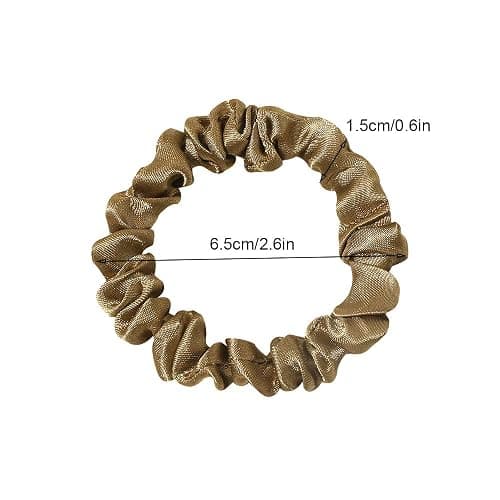 Scrunchies Silk Satin Hair Ties - Elestics Ponytail Holder Hair Bands Small Scrunchy For Thick Curl Hair No Crease Hair Ties Accessories Soft Ropes No Hurt Your Hair for Women and Girls thumbnail 4