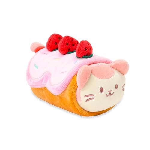 Anirollz Kittiroll Plush in Roll Cake Outfitz – Kawaii Stuffed Animal with Removable Costume – Cute Squishy Plush Toy Gift for Girls & Kids - Image 1
