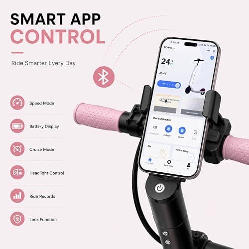 Joyhis Electric Scooter for Adults with Seat, 19Mph Escooter, 15-21 Miles Range Scooters, 8.5" Folding Scooters with APP Control, 350W Commuting Scooter Kick Scooter for Adults, for Teens thumbnail 7