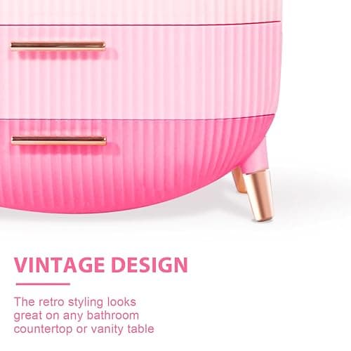 MASSY Egg Shape(Oval) Makeup Storage Box, Countertop Portable Vanity Cosmetics Organizer Preppy thumbnail 4