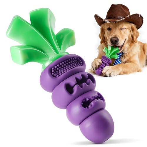 Frienhund Indestructible Dog Toys for Aggressive Chewers: Heavy Duty Milk-Flavored Chew Toy for Medium & Large Dogs 20–70 lb, Dental Teeth Cleaning, Long-Lasting Enrichment Toys(Purple) - Image 1