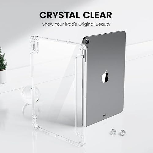 GKABXY Clear Case for iPad mini 7 A17 Pro 8.3 Inch, iPad mini 7th/6th Generation Case (2024/2021),Slim Shockproof Transparent Back,Y-Shaped Mutil Angles Folding,Supports Pencil Pro&USB-C (Pink) thumbnail 5