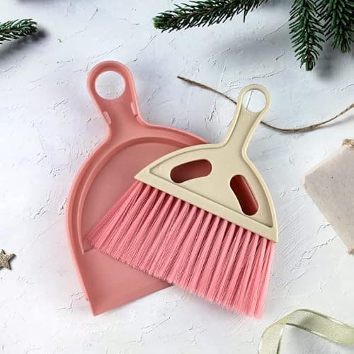 SOUJOY 6 Pack Small Dustpan and Brush Set, Whisk Broom and Dust Pan with Handle, Nesting Tiny Cleaning Broom, Mini Hand Broom and Dustpan Set for Table, Desk, Keyboard, Cars and Pet Nest thumbnail 7