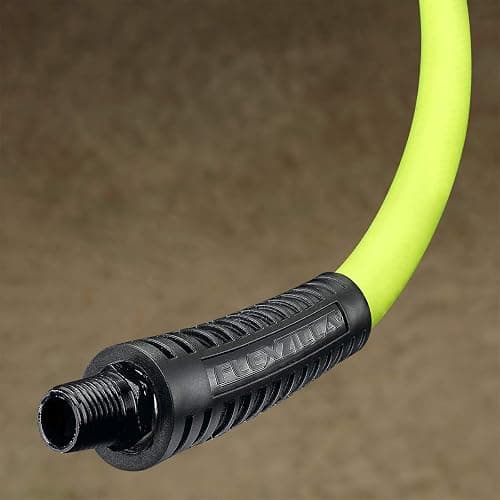 Flexzilla Air Hose, 3/8 in. x 50 ft., 1/4 in. MNPT Fittings, Heavy Duty, Lightweight, Hybrid, ZillaGreen - HFZ3850YW2 thumbnail 7