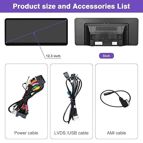 NINETOM 2025 Upgraded 12.3" Ultra-Narrow Touchscreen Wireless CarPlay Android Auto Receiver Compatible with Mercedes-Benz GLA/CLA/A/G -Class C117/X117/X156 (2013–2015), for NTG 4.5/4.7 System thumbnail 7