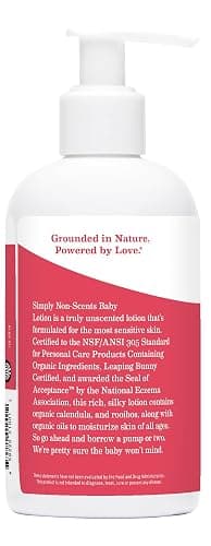 Earth Mama Simply Non-Scents Baby Lotion for Dry Skin - Calendula Cream for Newborn Skin Care - 8 oz - Fragrance Free - Infant Essentials thumbnail 9