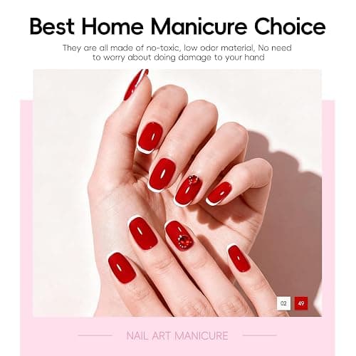 PEACECOLOR Gel Nägel Set mit Lampe, 22 Farben UV Nagellack Set mit Elektrische Nagelfräser für Gel Nagelset Starterset Base und Top Coat Nägel Selber Machen Nagelstudio Set thumbnail 2