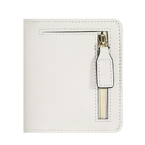 Gostwo Small Wallet for Women, Slim Bifold Credit Card Holder, Compact RFID Blocking Cash Wallet, Billfolds Thin Leather Zipper Pocket, Mini Wallet Gift for Ladies Teen Girls Travel with ID Window - Image 1