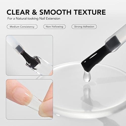GAOY Nail Glue Gel for Acrylic Tips, 16ml Clear Glue Gel for Sheer Press on Nails for Long Lasting UV Light Cure DIY thumbnail 3
