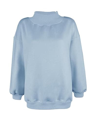 PRETTODAY Women's Oversized Sweatshirts Color Block Turtleneck Fleece Pullover Tops Long Sleeve Loose Fall Fashion Outfits thumbnail 4
