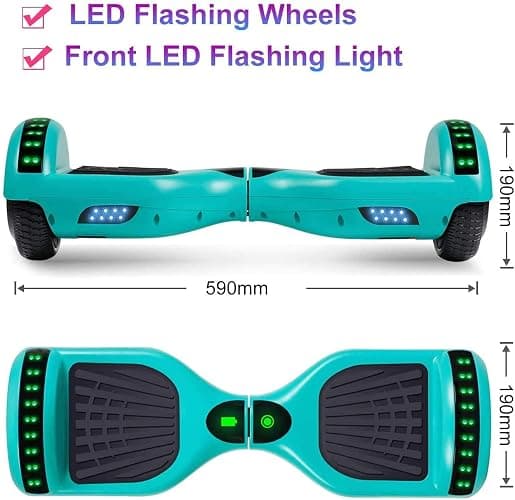 SISIGAD Scooters for Kids Ages 7-12, with Built-in Bluetooth Speaker and 6.5" Colorful Lights Wheels, Safety Certified Self Balancing Scooter thumbnail 2