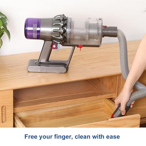 LANMU Trigger Lock Compatible with Dyson V10 V11 V15 Absolute Animal Motorhead Vacuum Cleaner, Power Button Off/On Switch Clamp Holder Attachments, Free Your Finger thumbnail 2
